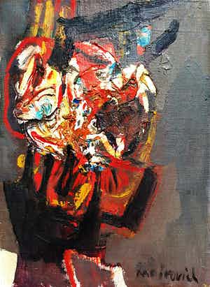 Zvi Mairovich - Compositie, olieverf op doek (laatste keer!) verkocht voor € 1!