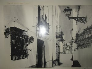 Niet of onleesbaar gesigneerd - Spaans of Zuid-Amerikaans straatje kopen? Bied vanaf 1!