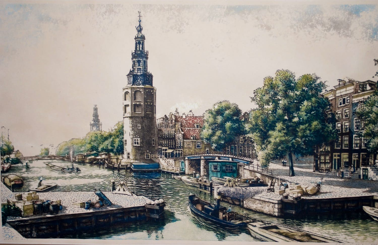 Buy Cornelis Brandenburg - De Oude Schans, Amsterdam - kleurets? Bid from 60!