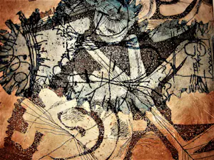 Kees Okx - Bijzondere kleine oplage (5 ex) jaren 60 handgekleurde ETS "Blauwe schaduw" kopen? Bied vanaf 48!