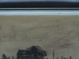 Poppe Damave - Ingelijste pasteltekening , Schalkwijk, Haarlem kopen? Bied vanaf 1!