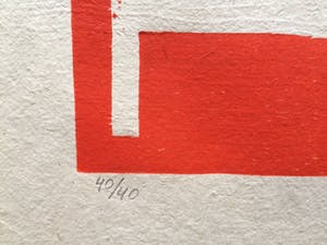 Klaas Gubbels - houtdruk - Gespiegeld - 2013 - oplage 40. kopen? Bied vanaf 295!