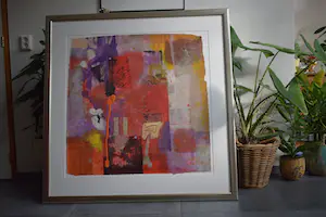 Bram Reijnders - Gemengde techniek - Abstract - Ingelijst (Zeer groot) kopen? Bied vanaf 160!