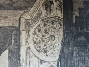 Frank Brangwyn - ets 6/20 - Sint-Niklaaskerk te Diksmuide, gesingeerd kopen? Bied vanaf 185!