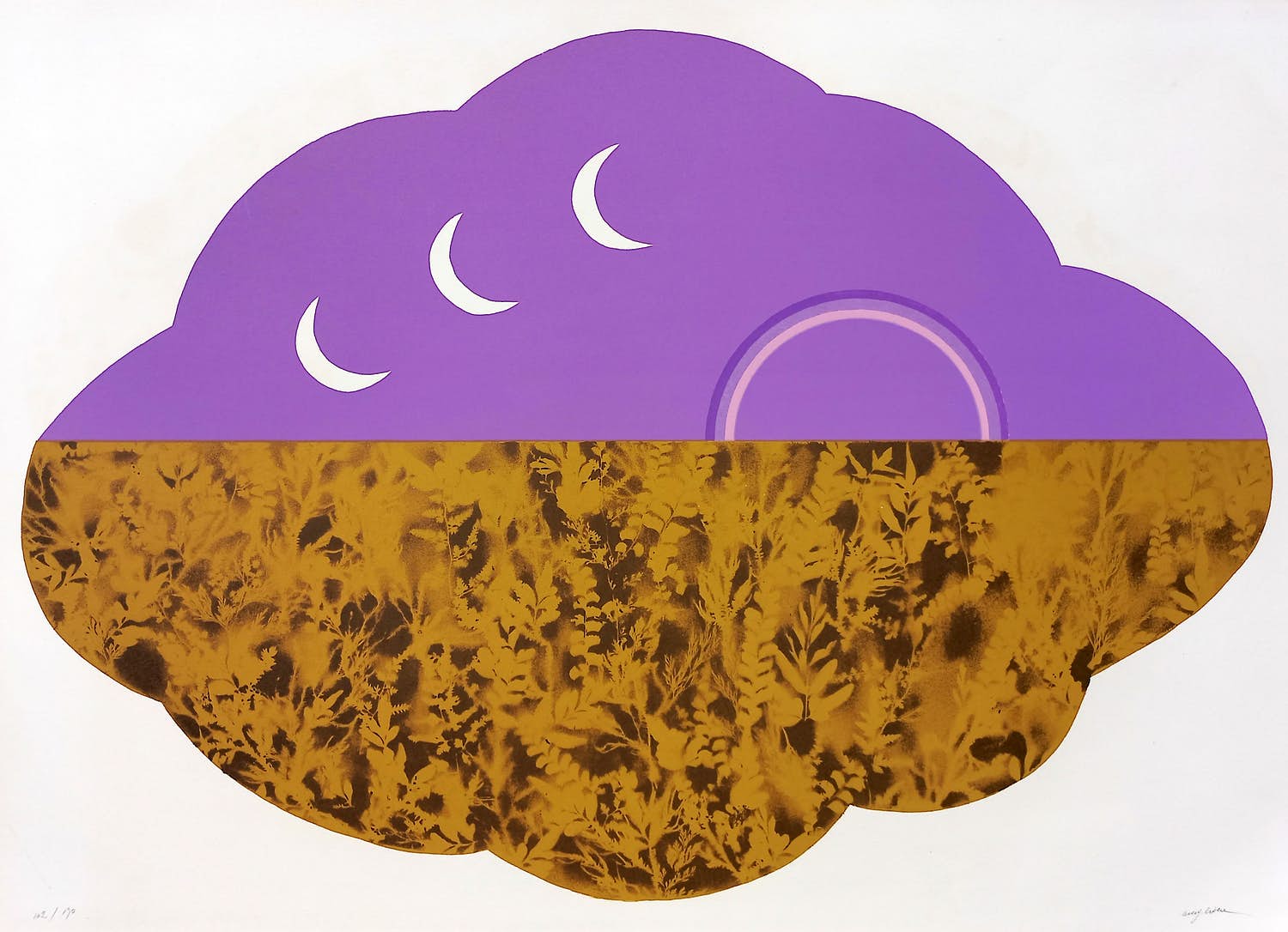 Milvia Maglione - Paysage en forme de nuage, zeefdruk kopen? Bied vanaf 40!