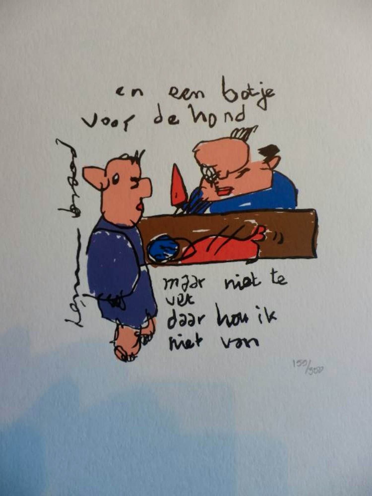 Herman Brood - Kleurenzeefdruk BOTJE voor de HOND verkocht voor € 59!