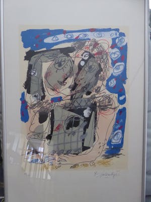 Kees Salentijn - Litho Kees Salentijn - zonder titel - in zware lijst - GAAF kopen? Bied vanaf 95!