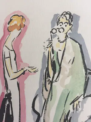 Kees van Dongen - Pochoir - Het gesprek - 1925 kopen? Bied vanaf 155!