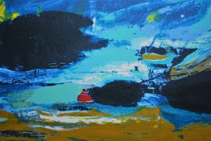 Henk Eikenaar - *Biorientation* - grote abstracte zeefdruk uit 1993 kopen? Bied vanaf 65!