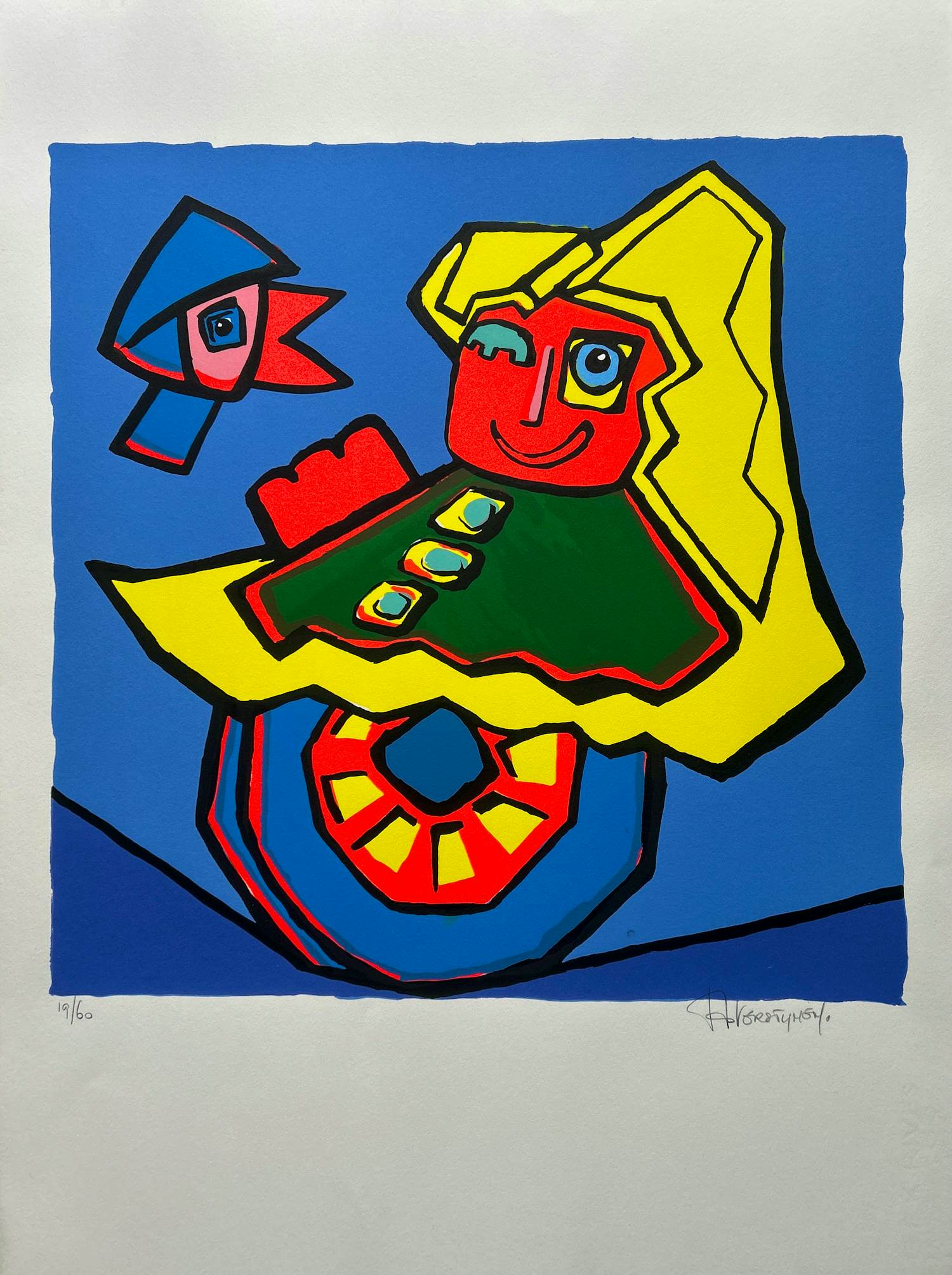 Ad Verstijnen - Zonder titel verkocht voor € 40!