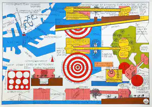 Carel Weeber - Euroscentre Rotterdam, zeefdruk (groot) verkocht voor € 95!