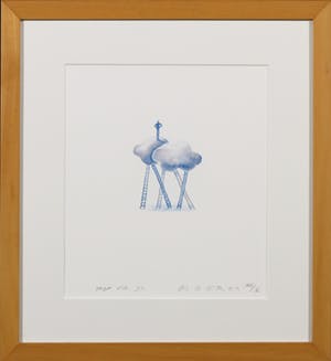 Iris le Rutte - Litho, Wolkenmannetje - Ingelijst kopen? Bied vanaf 35!