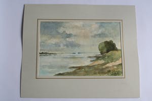 Jaap van Veen - landschap met een meertje- aquarel - gesigneerd kopen? Bied vanaf 1!