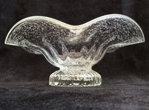 Barovier & Toso - gewelfde glazen schaal met luchtbellen - hoge voet kopen? Bied vanaf 50!