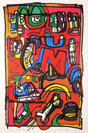 George Heidweiller - Zeefdruk, Twisted reminder verkocht voor € 50!