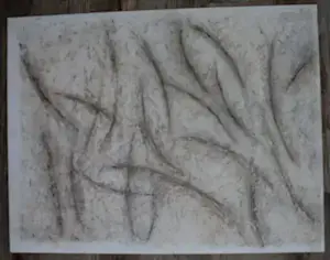 Stef Jurrien - Tekening: Compositie met licht gebogen lijnen - 1998 kopen? Bied vanaf 75!