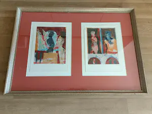 Erik Kierkels - 2 zeer fraaie zeefdrukken in prachtlijst kopen? Bied vanaf 10!