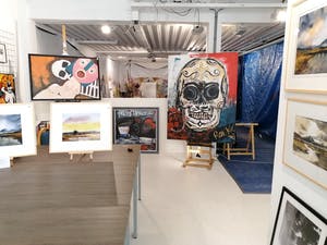 Leyton Rowley - Dias Los Muertos 2019 GROTE KLEURRIJKE SCHILDERIJ kopen? Bied vanaf 700!