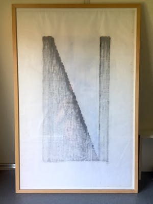 Henk de Looper - Tekening op Nepalees papier, Ingelijst kopen? Bied vanaf 75!