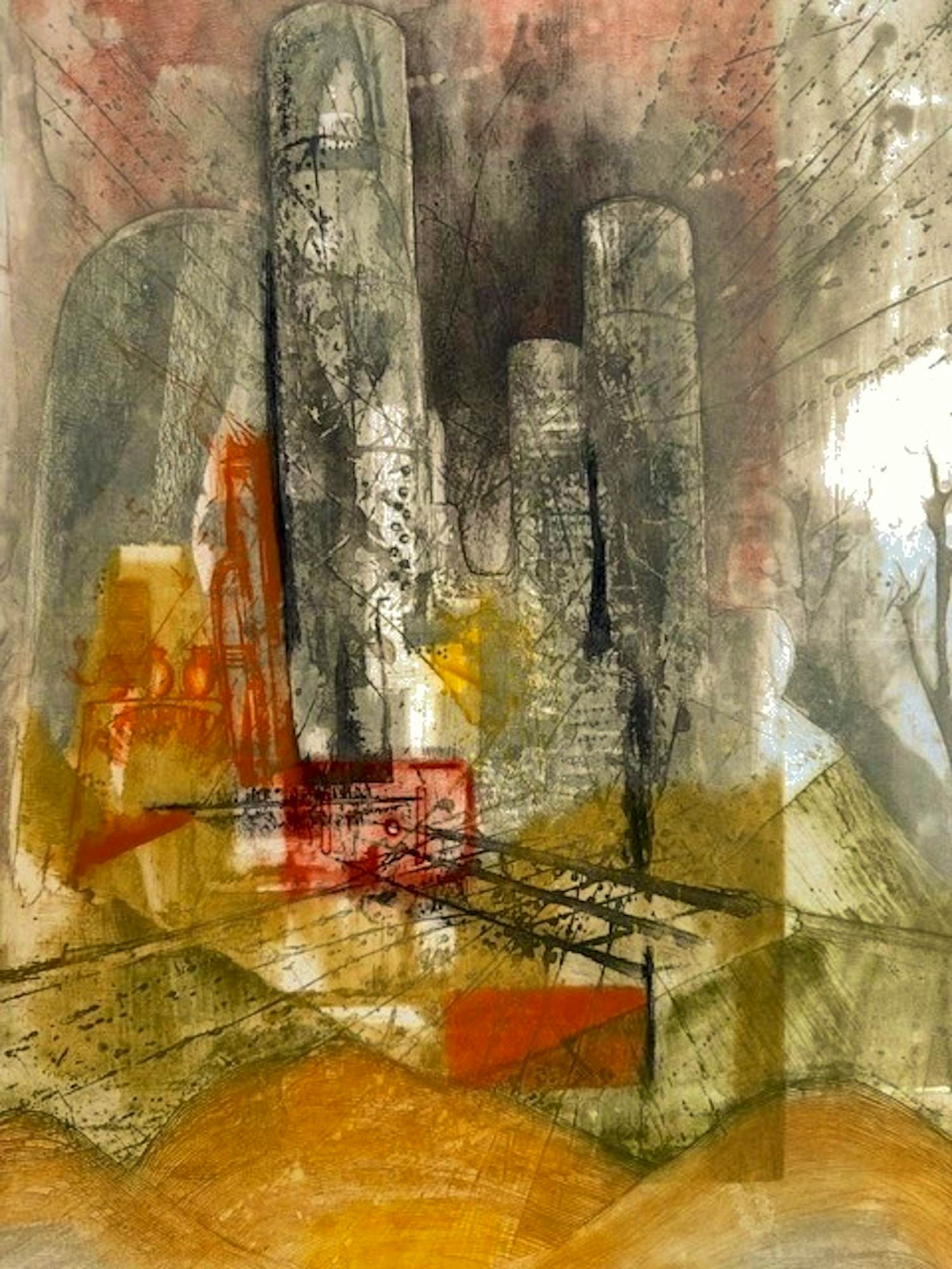 René Carcan - Lithographie "La grande machine" kopen? Bied vanaf 120!