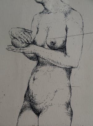 Theo Daamen - (1939-2021) : Ingelijste ets , Zonder titel – 1970 – oplage 12 kopen? Bied vanaf 50!