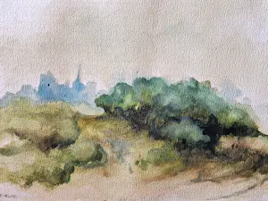 Sjoerdtje Mulder-Hak - 1970 - grote impressionistische aquarel - st Helens isle of Wight - gesigneerd kaufen? Bieten Sie von 43!