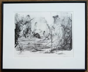 Dirkje Kuik - Vergezicht, litho (ingelijst) kopen? Bied vanaf 40!