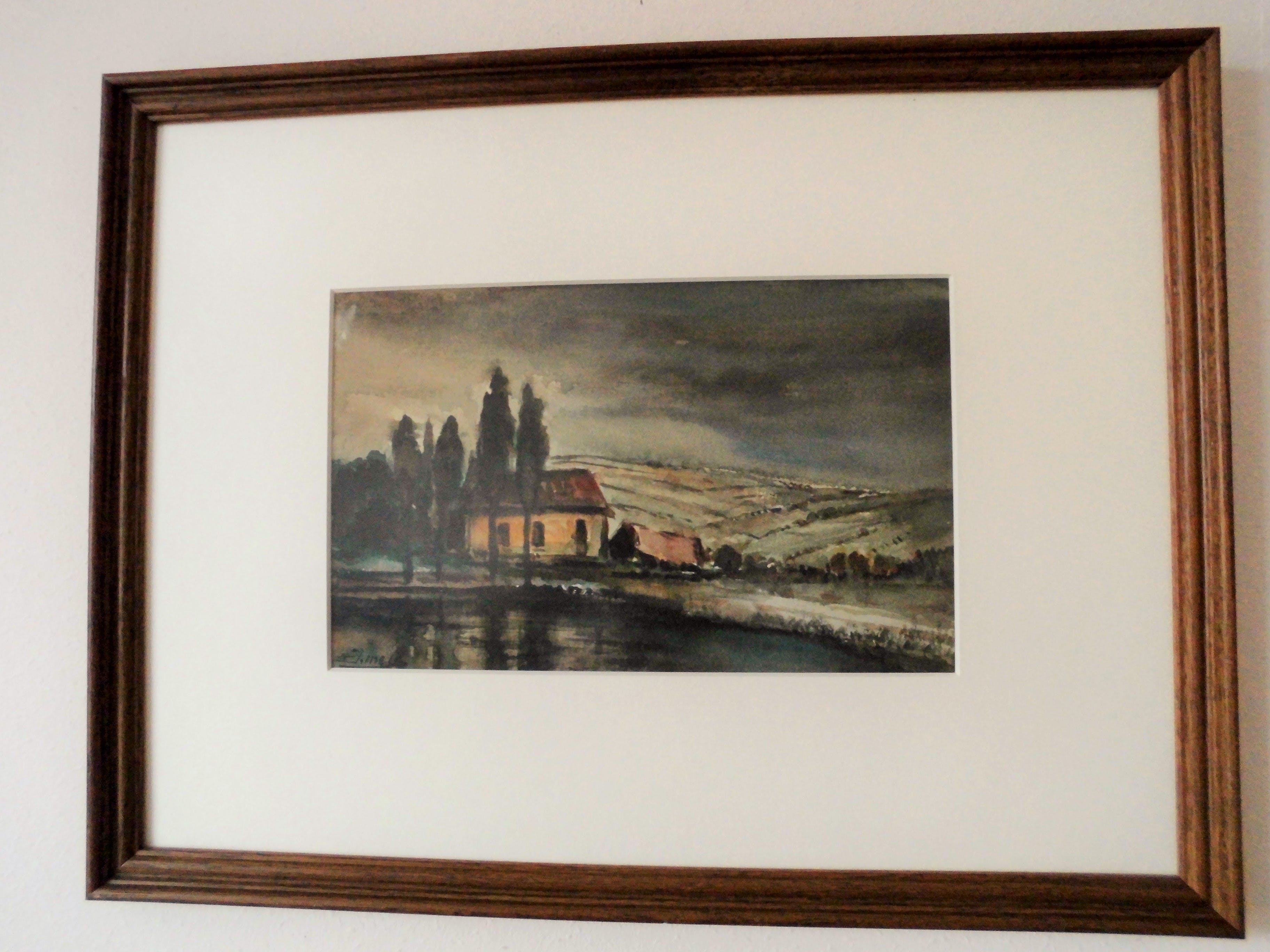 Jacques Mels - Aquarel - Landschap kopen? Bied vanaf 45!