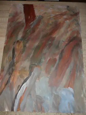 Anke Land - Acryl op papier, zonder titel. kopen? Bied vanaf 25!