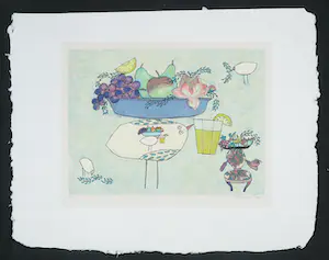 Ellen van Toor - Zeefdruk, Fruitschaal kopen? Bied vanaf 40!