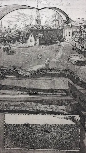 Jan Prins - Drie zeldzame gesigneerde etsen kopen? Bied vanaf 75!