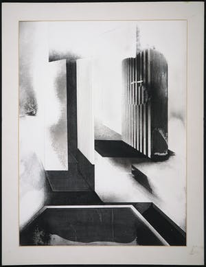 Ton Orth - Inkttekening, Abstract geometrische compositie kopen? Bied vanaf 50!