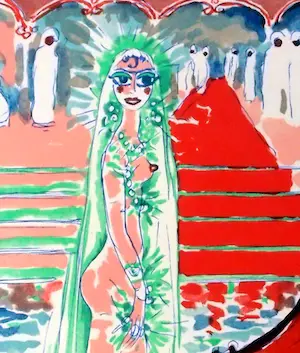 Kees van Dongen - Houtgravure - 1955 - "Gerbe -de - Perles " - uit " 1001 nacht " ready to frame kopen? Bied vanaf 60!