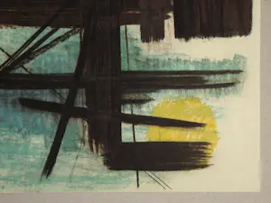 Hans Hartung - Pastel P. 1950 - 3 - Offsetlithografie gesigneerd en gedateerd - 1961 kopen? Bied vanaf 100!