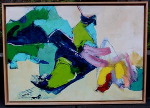 Henk van Vessem - Gouache: De regendruppels verstoren het beeld ik kwam te laat' kopen? Bied vanaf 350!