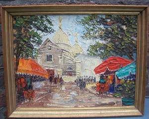 Niet of onleesbaar gesigneerd - Parijs Place du Tertre kopen? Bied vanaf 10!