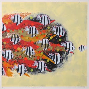 Gino Sauerbier - Zeefdruk, When the moment comes - Ingelijst kopen? Bied vanaf 35!