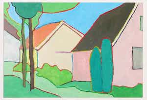 Paul Overhaus - Olieverf op board, Rond de Meermin te Edam no. 12 verkocht voor € 40!