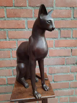 Niet of onleesbaar gesigneerd - A. Tiot: bronzen kat. kopen? Bied vanaf 1!