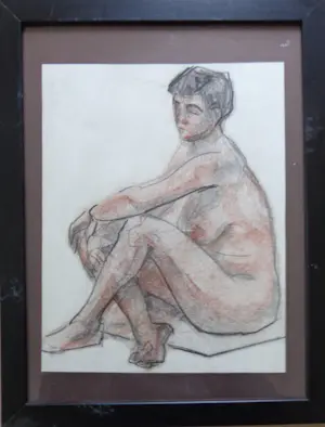 Jan Visser - LOT VAN 2 WERKEN / NAAKTE VROUWEN / ORIGINEEL WERK / 34x44cm kopen? Bied vanaf 25!