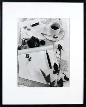 Paul Huf - Foto, Proost en Brandt, Bloenote - Ingelijst verkocht voor € 50!