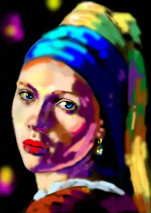 Peter Klashorst - Meisje met de Parel (naar Johannes Vermeer) verkocht voor € 1!