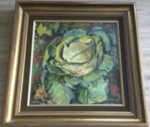 Johan Hendrik Gelink - Witte kool | olieverfschilderij in mooie lijst! kopen? Bied vanaf 59!