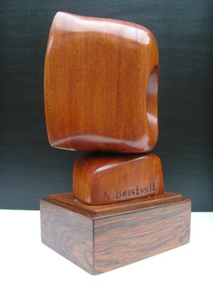 Dolf Breetvelt - Abstracte sculptuur in hout kopen? Bied vanaf 825!
