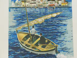 Amadeu Casals - Sailboat in the port of Cadaques kopen? Bied vanaf 25!