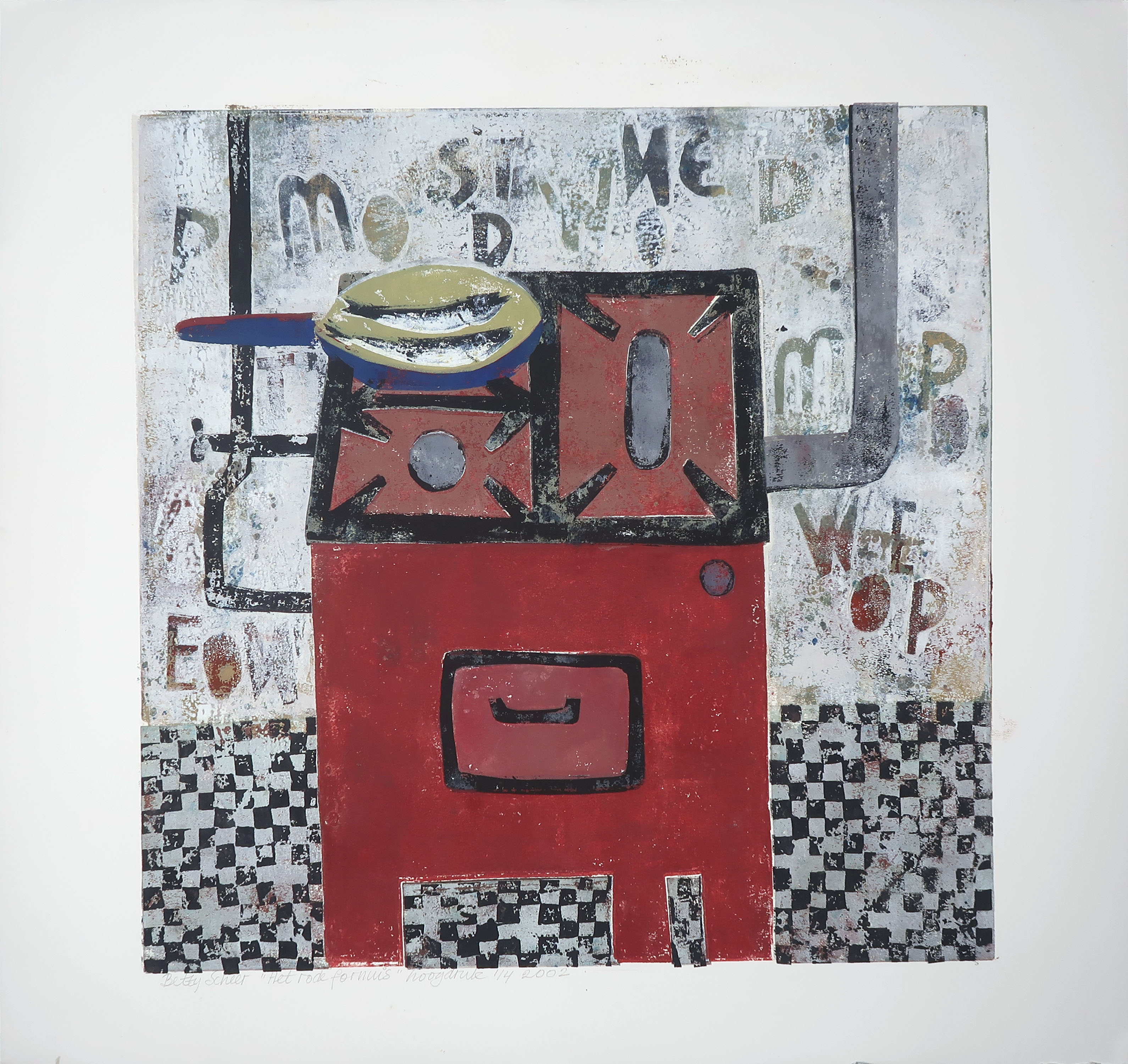 Betty Scheer - Linosnede, Het Rode Fornuis kopen? Bied vanaf 35!