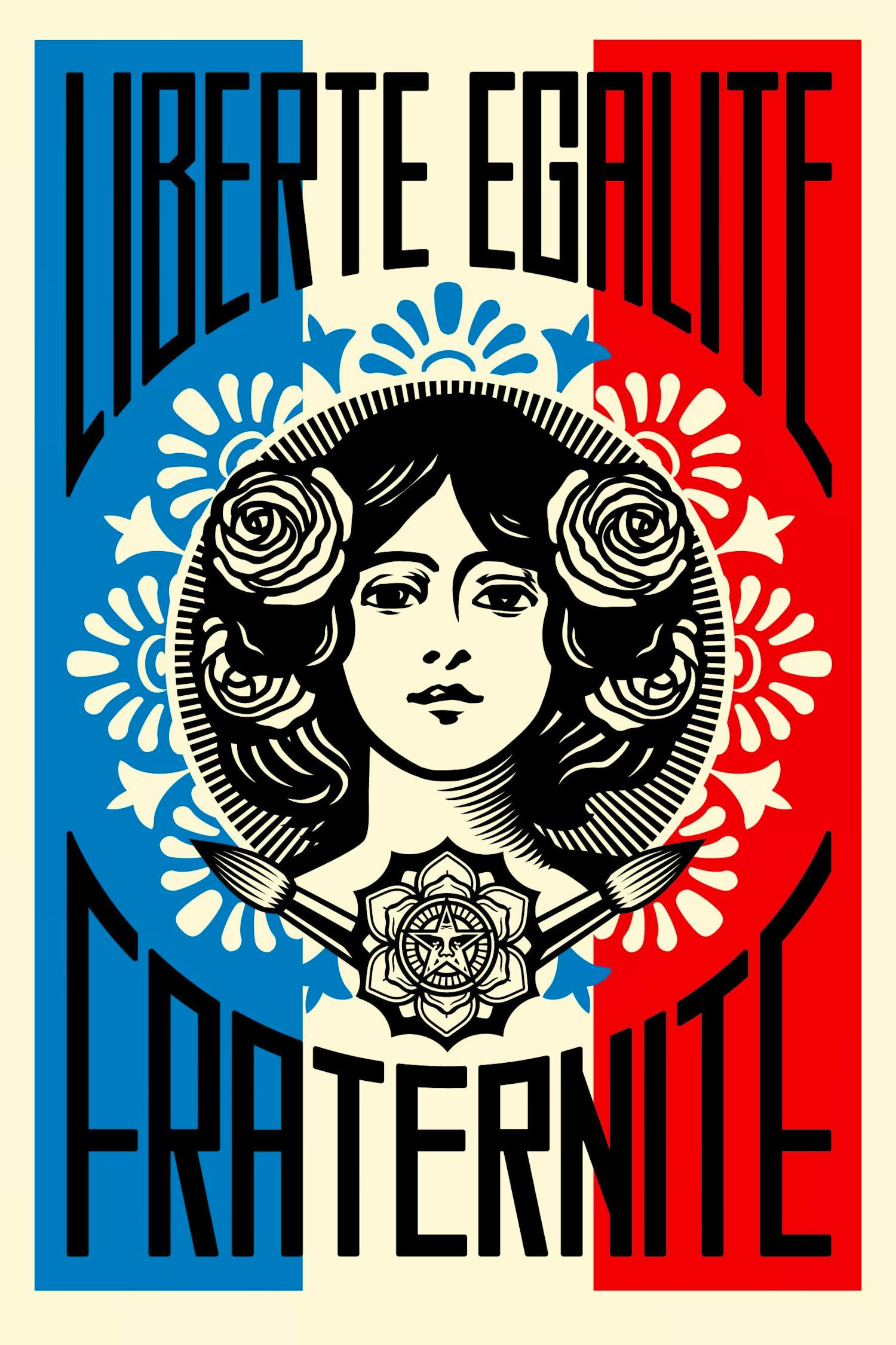 Shepard Fairey - LIBERTÉ EGALITÉ FRATERNITÉ sold for € 10!