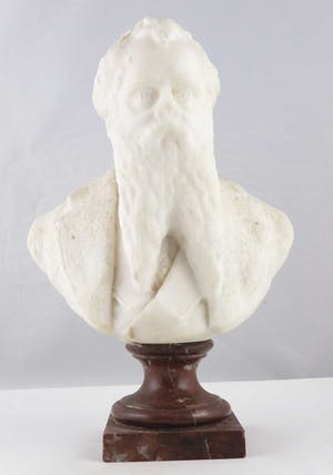 Niet of onleesbaar gesigneerd - Marmer, Buste man met baard kopen? Bied vanaf 1!