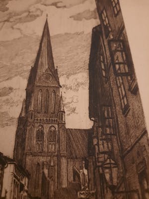 Niet of onleesbaar gesigneerd - Dom van Schwerin in Mecklenburg-Voor-Pommeren kopen? Bied vanaf 1!