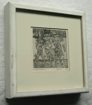 Ab Steenvoorden - 2 Ingelijste etsen , Paralel & Spelen – oplage van 10 ex. kopen? Bied vanaf 40!